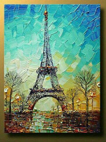 Canvas art painting abstract, Paris painting, Cityscape painting