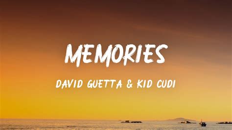 David Guetta & Kid Cudi - Memories (Lyrics) - YouTube