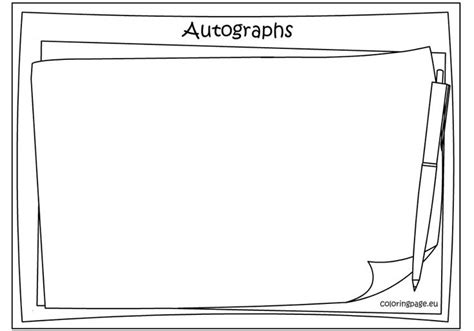 Autograph Book Template