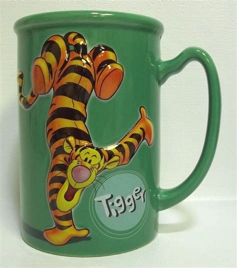 Disney Tigger Green 3D Coffe Cup Mug Just Tiggerific! Large | Mugs, Coffee cups, Tigger