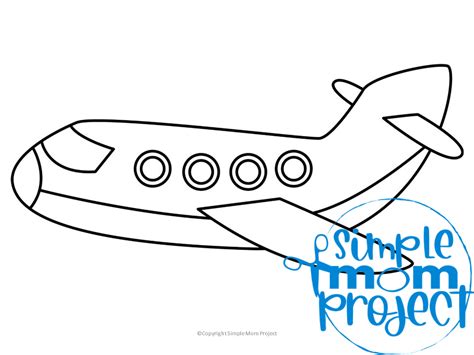 Free Printable Airplane Template – Simple Mom Project