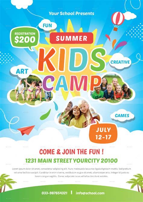 Summer School Flyer Design – Yeppe.digitalfuturesconsortium pertaining to Summer Camp Brochure ...