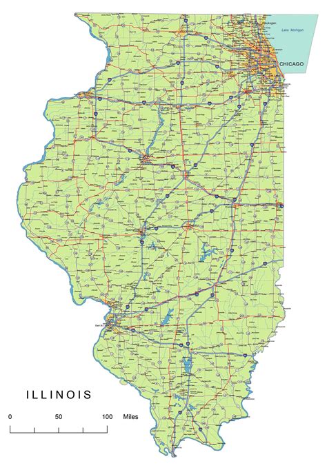 Printable Illinois County Map