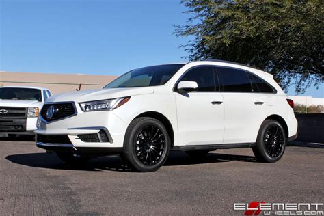 20x8.5 Helo HE894 All Satin Black on a 2017 Acura MDX w/ Specs | Element Wheels