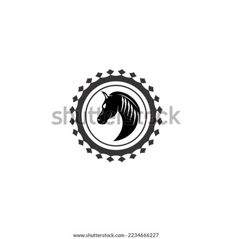 Horse Logo Image Black White Background Stock Vector (Royalty Free) 2234666227 | Shutterstock