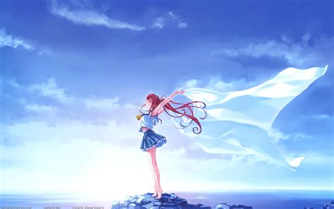 Anime Deep Blue Sky Pure White Wings 4k Wallpaper,HD Anime Wallpapers ...