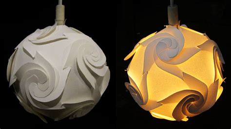 DIY paper lampshade - learn how to make a decorative small hanging lamp - EzyCraft