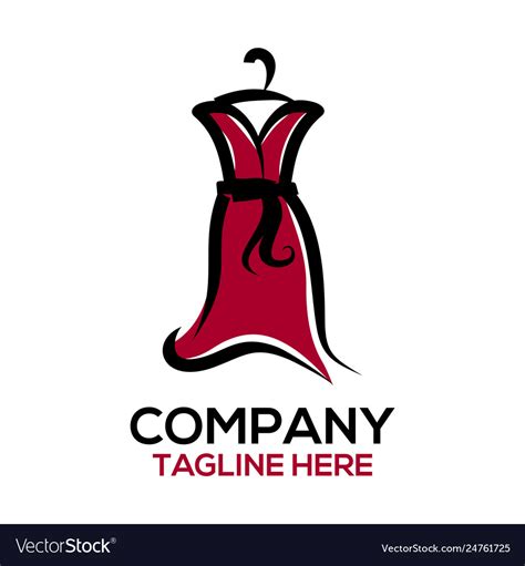 Fashion and dress design logo Royalty Free Vector Image