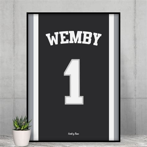 Victor Wembanyama Basketball Jersey Poster Wemby San Antonio Spurs Fan Gift Idea - Etsy