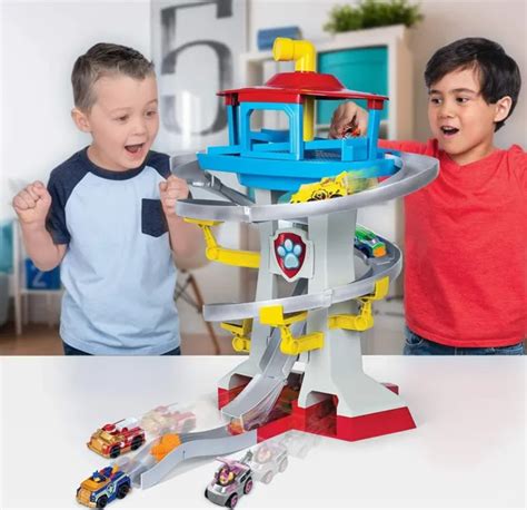 PAW PATROL LOOK Out Tower Race Track Playset Chase and Marshal Race Cars Toddler $66.50 - PicClick