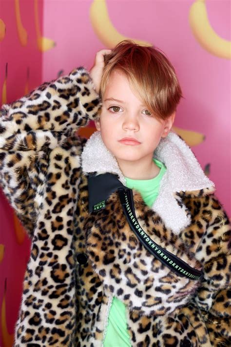boys kids fuzzy fluffy faux fur leopard coat dkny in 2022