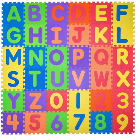 Non Toxic Alphabet Play Mat For Kids Toddlers Thickest Interlocking ...