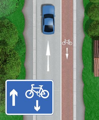 Contraflow Bus and Cycle Lanes and Systems – Driving Test Tips