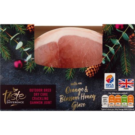 Sainsbury's Outdoor Bred Dry Cure Crackling Gammon Joint & Honey Glaze Taste the Difference (1 ...