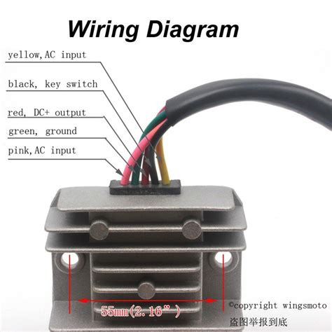 5 Wires 12V Voltage Regulator Rectifier Motorcycle Dirt Bike ATV GY6 50 ...