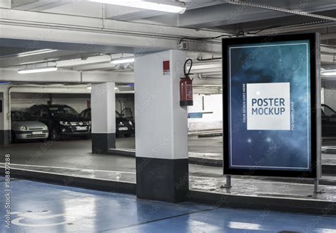 Parking Garage Advertisement Mockup 3 Stock Template | Adobe Stock