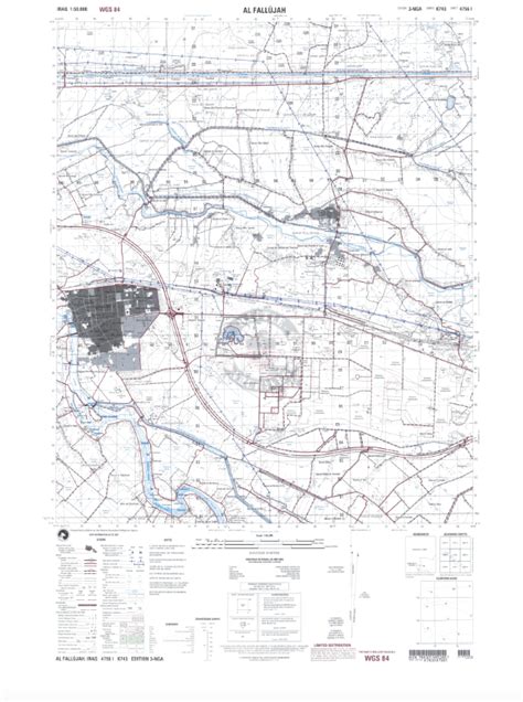 Fallujah, Iraq City Topographical Map – Battle Archives