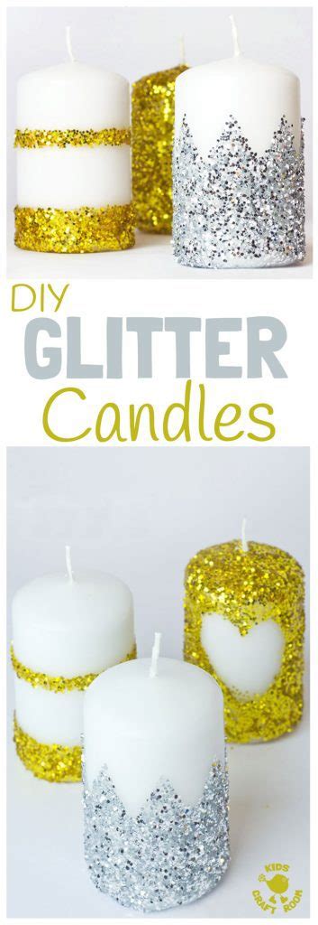 How To Make Glitter Candles - Kids Craft Room