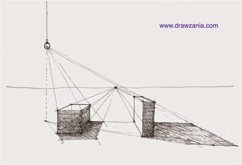 Learn to draw: shadow casting in one point perspective