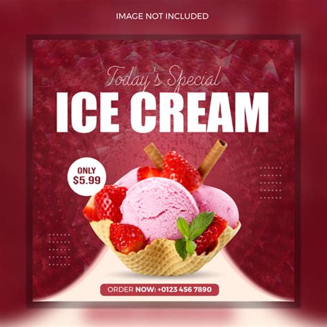 Ice cream flyer vector free download