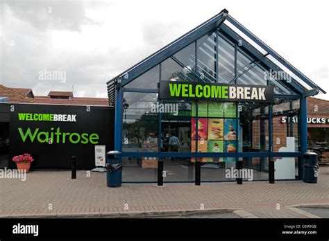 The entrance to the Welcome Break service station (southbound M40) near ...