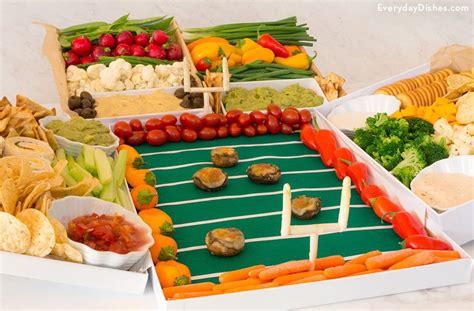 Game day vegetable football stadium recipe