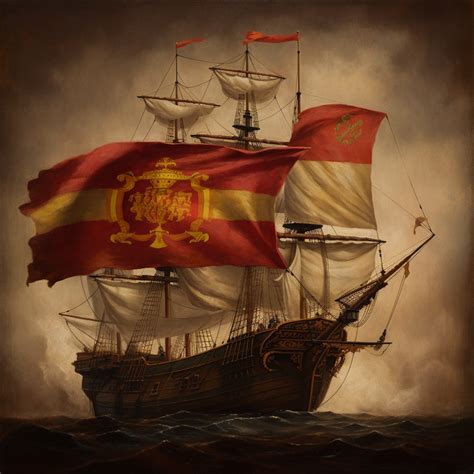 Spanish Empire flag according to Midjourney : r/monarchistvexillology