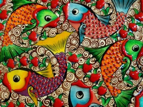 Free Images : pattern, color, ceramic, colorful, fish, design, animals ...