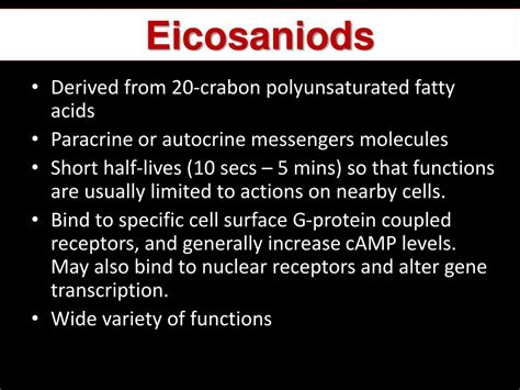 PPT - EICOSANOIDS ( prostaglandins , thromboxanes , leukotrienes ) PowerPoint Presentation - ID ...