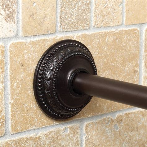 Shower curtain rod in oil-rubbed bronze finish. Pretty comes at a premium: $30. | Medallion ...