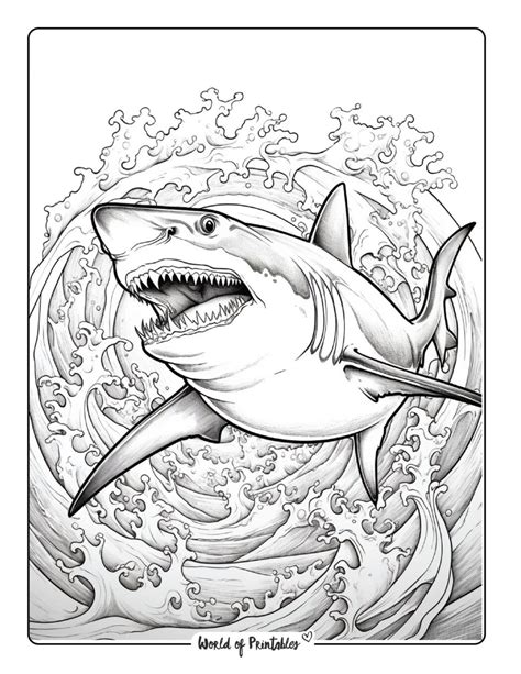 Shark Coloring Pages For Kids & Adults - World of Printables