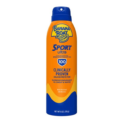 Buy Banana Boat Sport Ultra, Broad Spectrum Sunscreen Spray, SPF 100, 6oz. Online at desertcart ...