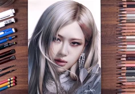 Blackpink Rosé (Park Chae Young) Drawing Drawn By drawholic, Watch him ...