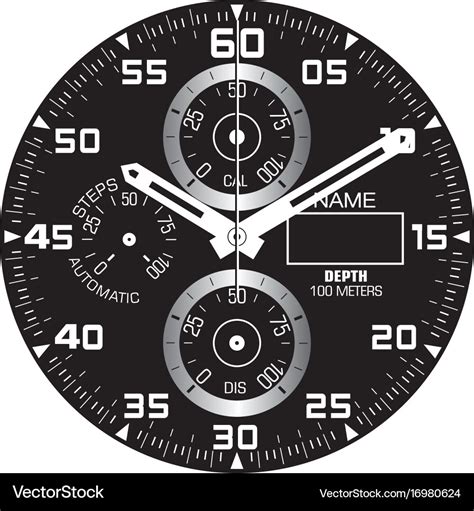 Smart watch face i Royalty Free Vector Image - VectorStock