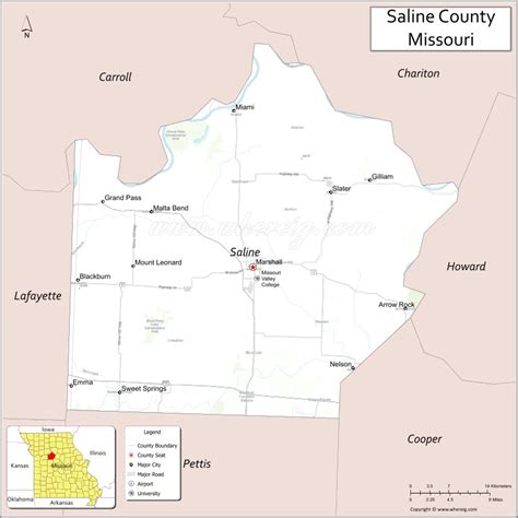 Saline County, Missouri Map: Cities, Highways, and More