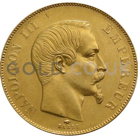 Gold 50 French Francs - Napoleon III Bare Head (Best Value) | GOLD.co ...