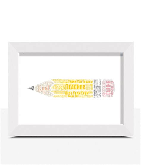 Personalised Pencil Word Art Print | ABC Prints