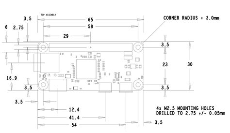 Raspberry Pi Zero Footprint And Dimensions | Protoneer.co.nz