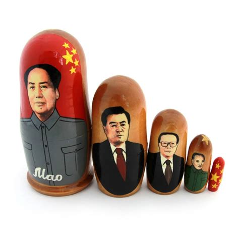 Matryoshka "Chinese politicians": Mao Zedong, 5 pieces (Russian ...