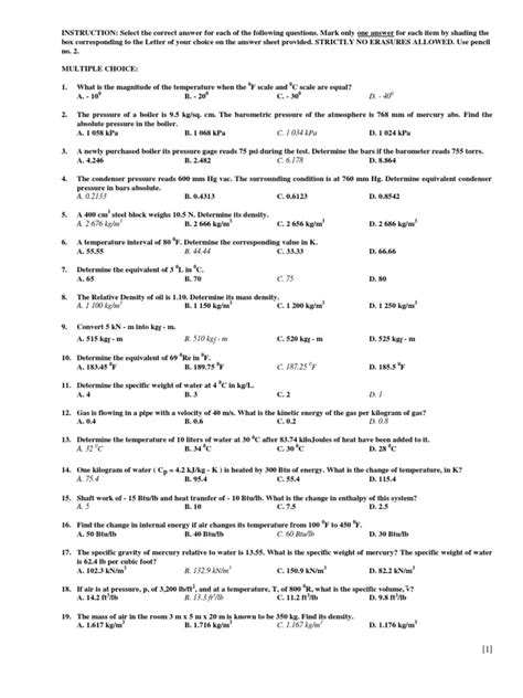 PROBLEMS With Solution | PDF | Pressure | Density