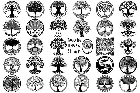 Tree of Life Silhouettes AI EPS PNG | Tree of life tattoo, Marquesan ...