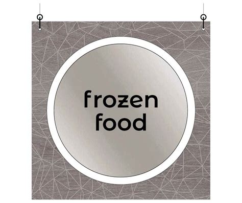 Department Sign, Hanging (Modern) - Large, Frozen Food - Shop2It