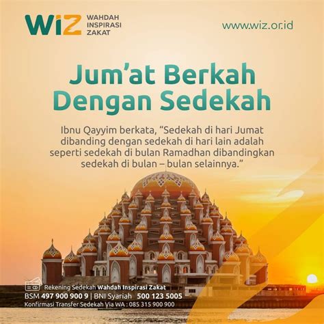 Jumat Berkah Jangan Lupa Sedekah – WAHDAH INSPIRASI ZAKAT