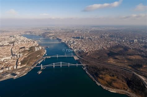 Premium AI Image | Aerial view of Istanbul and Bosphorus