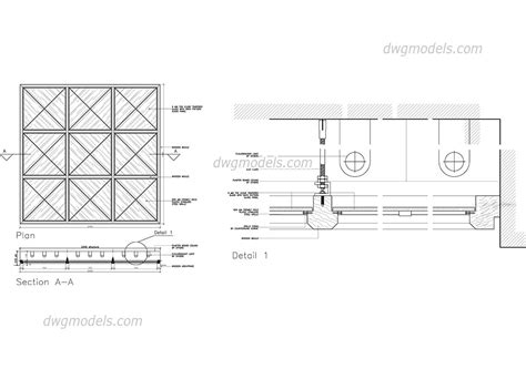 Glass ceiling DWG, free CAD Blocks download