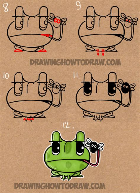 How to Draw Cartoon Frogs from the Word Frog Easy Step by Step Word Cartoon Tutorial for Kids ...