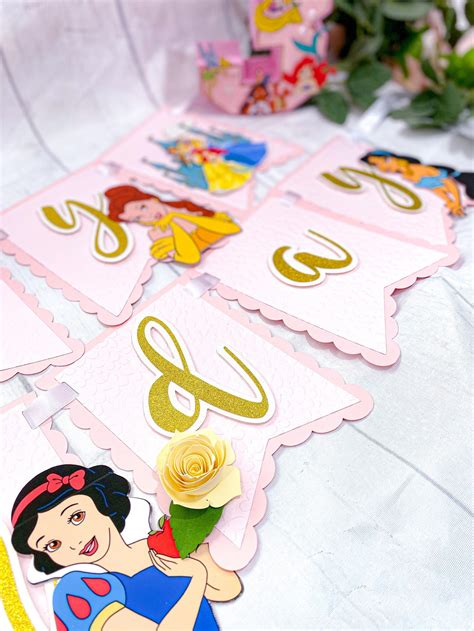 Happy Birthday Banner Disney Princesses Theme Party - Etsy