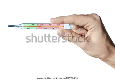 Thermometer Showing Temperature Sick Person Hand Stock Photo 613694456 | Shutterstock