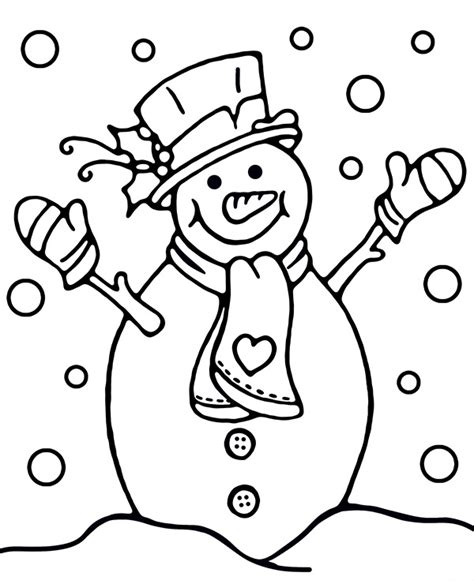 Snowman And Coloring Pages