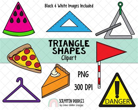 Buy Shapes Clip Art Real Life Triangle Shapes Clipart Geometric Shapes ...